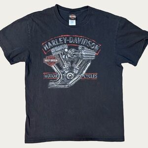 Harley-Davidson Black Engine Graphic Tee
